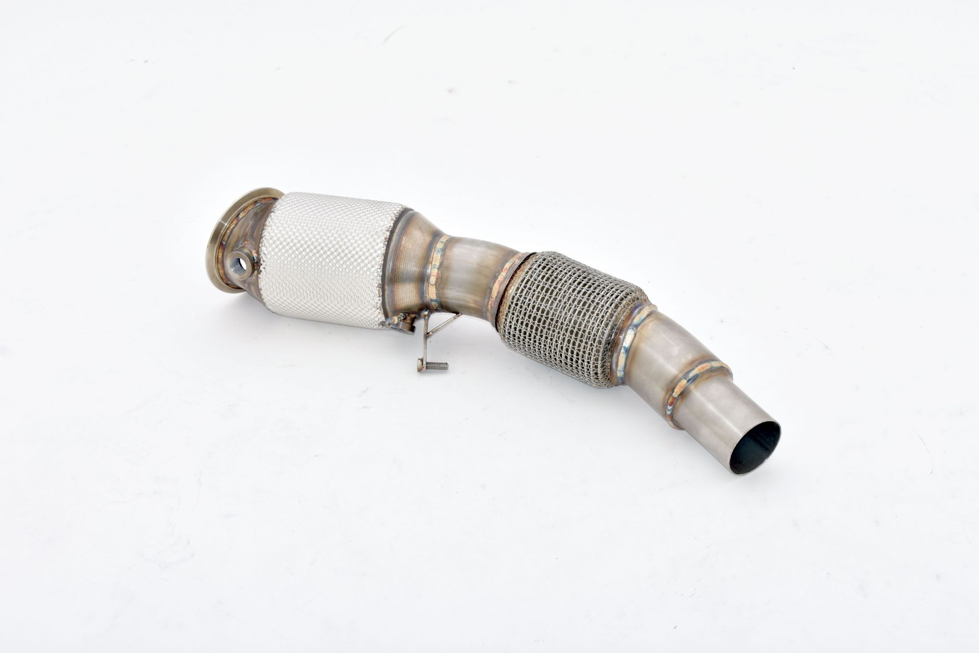 Friedrich Motorsport 90>>>63mm Downpipe mit 200 Zellen Sport-Kat. Edelstahl